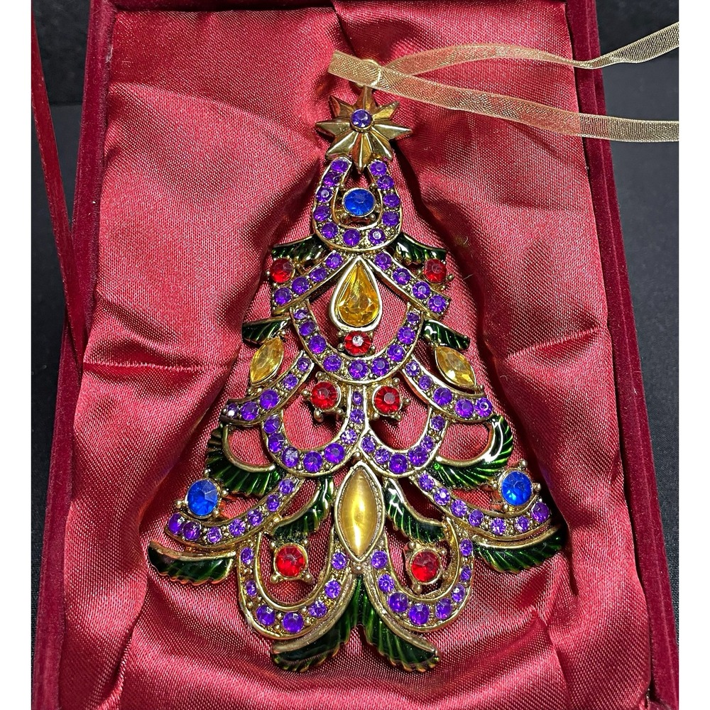 Vintage 1998 Christopher Radko Christmas Tree Ornament in Original Box. See Desc